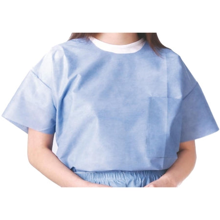 HPK Industries Scrub Shirt HPK® Medium Blue Short Sleeve Unisex - Case of 30 - 3571-M-CS