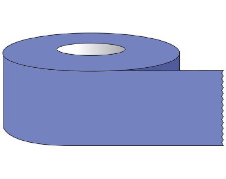 Shamrock Scientific Blank Label Tape Shamrock Multipurpose Label Blue Tape 1/2 X 500 Inch - Each - ST-12-13-EA