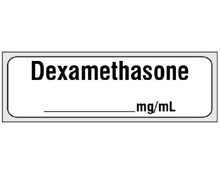 Shamrock Scientific Drug Label Shamrock Anesthesia Label DEXAMETHESONE / _____ mg / mL White 1/2 X 1 Inch - Each - SA-3228-PRE-EA