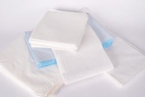 Tidi Products Stretcher Sheet Tidi® Everyday Flat Sheet 30 W X 48 L Inch White Tissue / Poly / Polyethylene Film Disposable - Case of 100 - 918211-CS