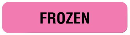 United Ad Label Pre-Printed Label UAL™ Laboratory Use Pink Paper FROZEN Black Temperature Control 5/16 X 1-1/4 Inch - Each - ULHT145-EA
