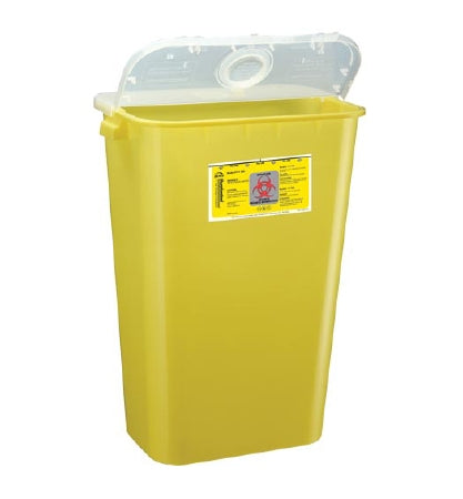 Bemis Healthcare Sharps Container Bemis™ Sentinel Yellow Base 22-1/2 H X 16-1/2 L X 11-13/16 W Inch Horizontal / Vertical Entry 11 Gallon - Case of 6 - 111 040-CS