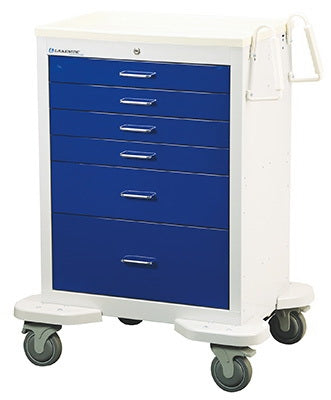 Lakeside Manufacturing Cart Classic Series 25 X 32 X 39-3/4 Inch Blue 1 Drawer, 6 Inch / 1 Drawer, 9 Inch / 4 Drawers, 3 Inch - Each - C-627-K-2B-EA