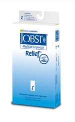 BSN Medical Compression Stocking JOBST® Relief® Thigh High Large Beige Open Toe - Pair - 114820-PR