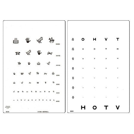 Bernell/Vision Training Products Eye Chart 16 Inch Distance Acuity Test - Each - BCNI-EA