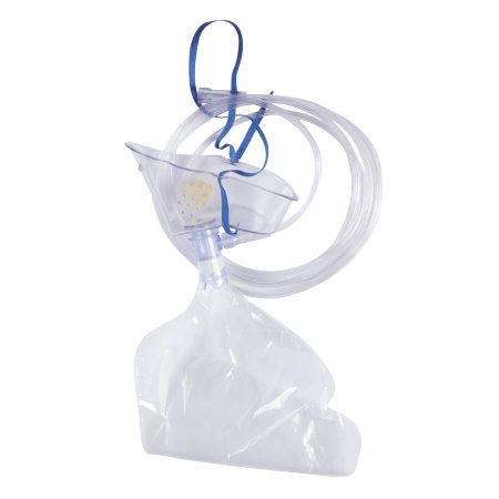 McKesson NonRebreather Oxygen Mask McKesson Elongated Style Adult One Size Fits Most Adjustable Head Strap / Nose Clip - Case of 50 - 32634-CS