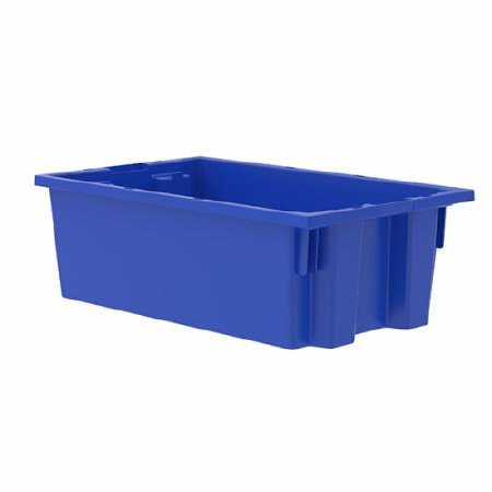 Akro-Mils Storage Tote Nest & Stack Blue Industrial Grade Polymers 6 X 11 X 18 Inch - Case of 6 - 35180BLUE-CS
