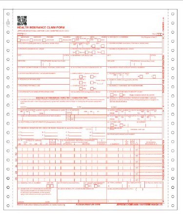 TFP Data Systems HCFA Form One Part Continuous - Case of 1000 - CMS1211-CS