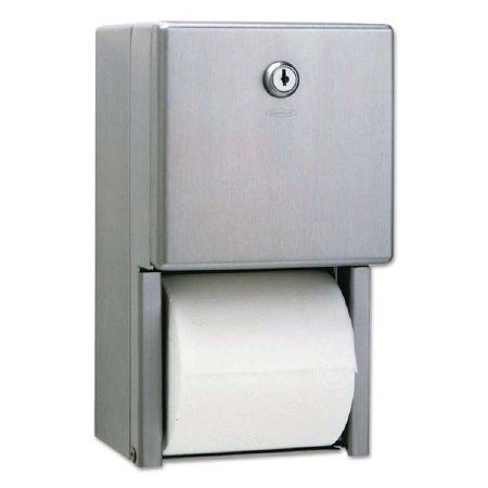 Lagasse Toilet Tissue Dispenser Bobrick Satin Finish Stainless Steel Manual Pull Double Roll Surface Mount - Each - BOB2888-EA