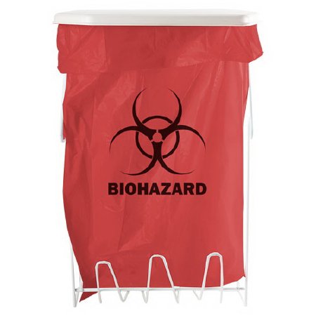 Bowman Manufacturing Biohazard Bag Holder BOWMAN® White Plastic 5 gal. Wall Mount - Each - MW-005-EA
