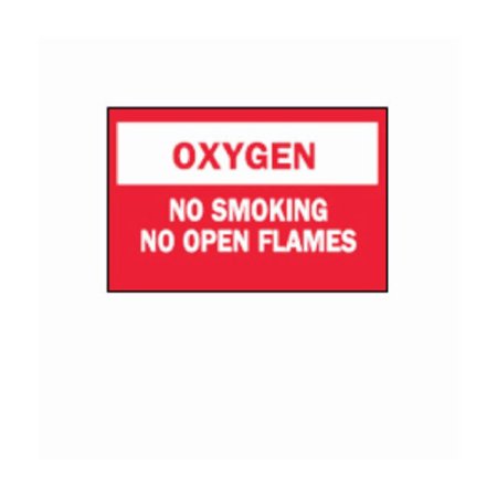 Fisher Scientific Door Sign Caution Brady™ Oxegen: No Smoking No Open Flames - Each - 19102448-EA
