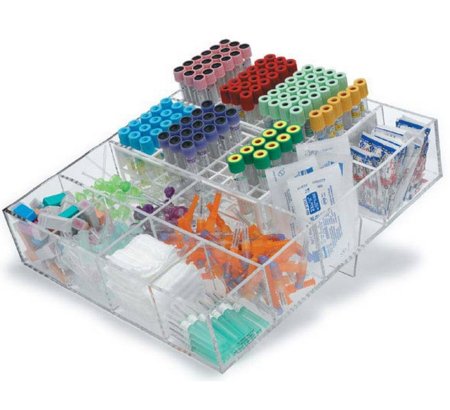 Market Lab Inc Draw Station Organizer Clear Industrial Grade Polymers 3 X 13 X 15 Inch - Each - 7250-EA