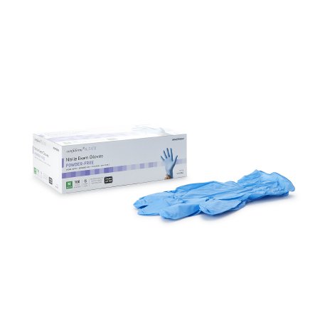 McKesson Exam Glove McKesson Confiderm® 6.5CX Medium NonSterile Nitrile Extended Cuff Length Textured Fingertips Blue Chemo Tested - Case of 1000 - 14-676C-CS