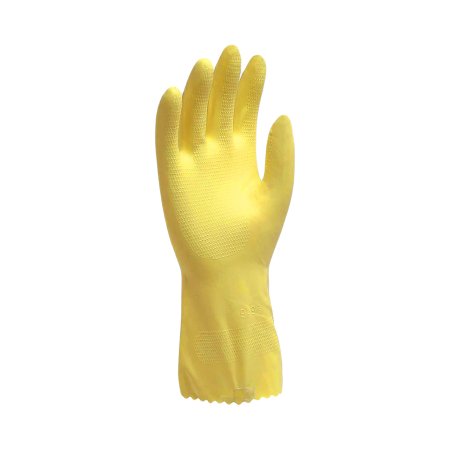 RJ Schinner Co Utility Glove Ambitex® L6501 Medium Flock Lined Latex Yellow 12 Inch Beaded Cuff NonSterile - Each - LMD6500-EA
