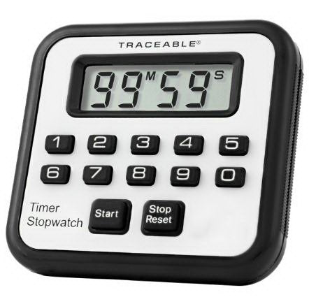 Cole-Parmer Inst. Electronic Stop Watch / Timer Multipurpose Traceable® 100 Minutes Digital Display - Each - 90225-38-EA