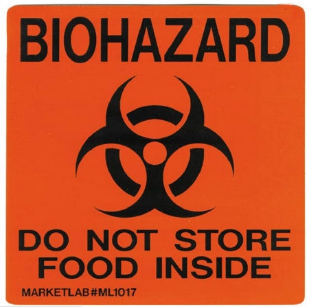 Market Lab Inc Door / Wall Sign Caution Biohazard - Each - 1017-EA