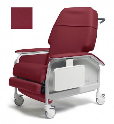 Graham-Field Extra-Wide Clinical Care Recliner Lumex® Berry Four Tente® Swivel Caster, Three Locking Caster - Each - FR587W8615-EA