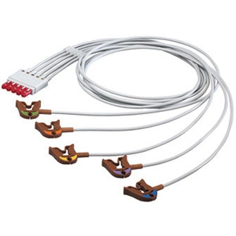 Philips Healthcare ECG Cable 2.5mm, 5-Leads, With Grabber For M1663A, M1949A - Each - 989803125881-EA