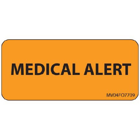 Precision Dynamics Pre-Printed Label Anesthesia Label Orange - Each - MV04FO7709-EA