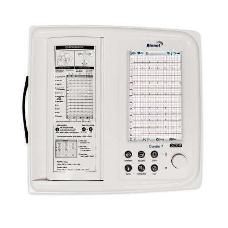 Bionet America Electrocardiograph Cardio 7 AC Power / Battery Operated LCD Display Resting - Each - CARDIO-7B-EA