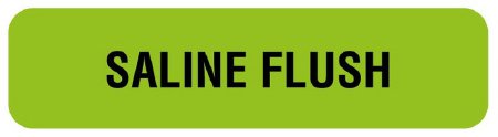 United Ad Label Drug Label UAL™ Anesthesia Label Saline Flush Green 5/16 X 1-1/4 Inch - Each - ULIV110-EA