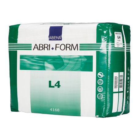 Abena North America Unisex Adult Incontinence Brief Abri-Form™ Comfort L4 Large Disposable Heavy Absorbency - Case of 36 - 4168-CS