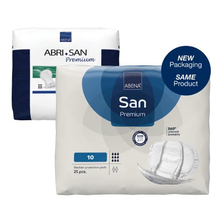Abena North America Incontinence Liner Abri-San™ Premium 28 Inch Length Heavy Absorbency Fluff / Polymer Core Level 10 - Case of 84 - 9386-CS