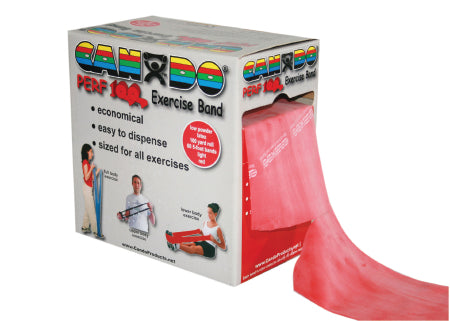 Fabrication Enterprises Exercise Resistance Band CanDo® Low Powder Red 5 Inch X 100 Yard Light Resistance - Each - 10-5192-EA