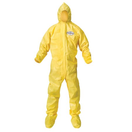 Kimberly Clark Coverall with Hood and Boot Covers KleenGuard™ A70 Medium Yellow Disposable NonSterile - Case of 1 - 00682-CS