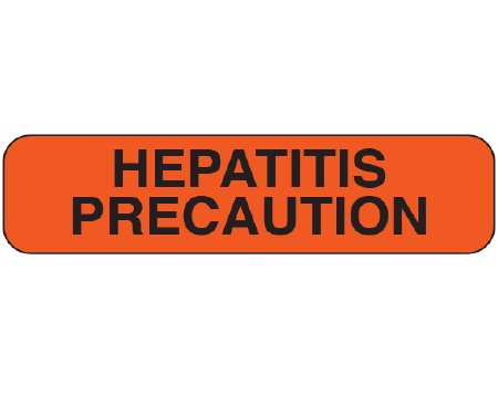 Shamrock Scientific Pre-Printed Label Shamrock Advisory Label Red Vac HEPATITIS / PRECAUTION Black Caution 5/16 X 1-1/4 Inch - Each - UPCR-1245-EA