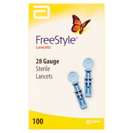 Abbott Lancet for Lancing Device Freestyle™ 28 Gauge Non-Safety Twist Off Cap Finger - Case of 2400 - 1300101-CS