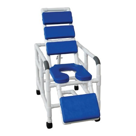 MJM International Shower Chair MJM International PVC Frame Reclining Backrest 325 lbs. Weight Capacity - Each - 193-SSDE-TP-BL-EA
