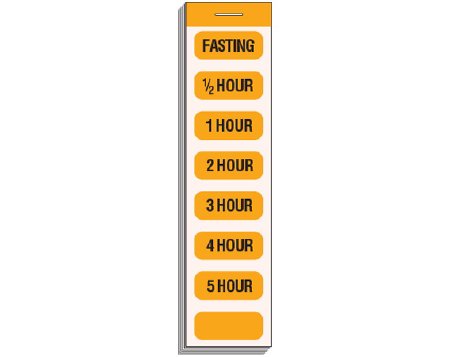 Shamrock Scientific Pre-Printed Label Shamrock Anesthesia Label Orange Paper Fasting 1/2 Hour 1 Hour Black Lab / Specimen 1/2 X 1-1/4 Inch - Each - GT-8-EA