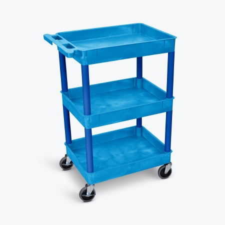Luxor Tub Utility Cart 18 X 24 X 39-1/4 Inch Blue - Each - BUSTC111BU-EA