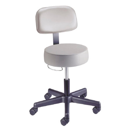 The Brewer Company Exam Stool Value Plus Series Pneumatic Height Adjustment 2 Inch Dual Wheel Nylon Casters Graystone - Each - 22500-US425-EA