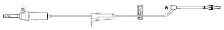 Intuvie LLC IV Pump Set Z-800 Pump 1 Port 20 Drops / mL Drip Rate Without Filter 105 Inch Tubing - Case of 50 - A2-80071-D-CS