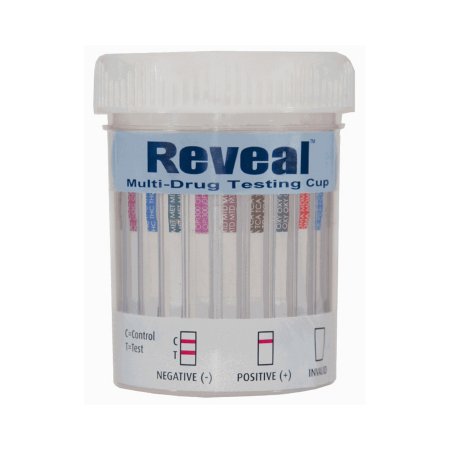 American Screening Corp Drugs of Abuse Test Kit Reveal™ AMP, BAR, BZO, COC, mAMP/MET, MDMA, MTD, OPI300, OXY, PCP, TCA, THC (OX, pH, SG) 1 Test CLIA Waived - Each - ASC-RDUD-3124N-EA