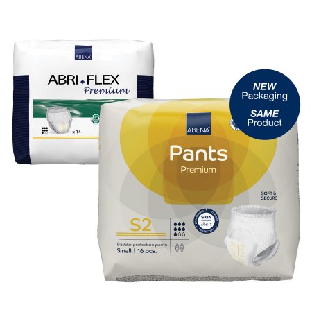 Abena North America Unisex Adult Absorbent Underwear Abri-Flex™ Premium S2 Pull On with Tear Away Seams Small Disposable Heavy Absorbency - Each - 41082-EA