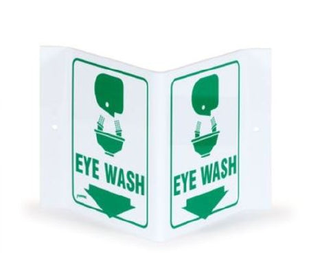 Market Lab Inc Floor Sign First Aid Sign Eye Wash - Each - 9918-EA