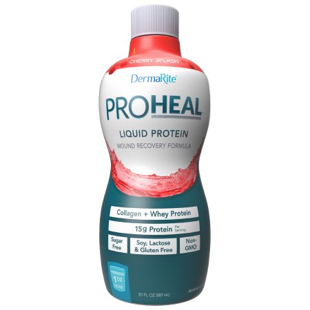 DermaRite Industries Oral Supplement ProHeal™ Cherry Splash Flavor Liquid 30 oz. Bottle - Each - PRO1000-EA