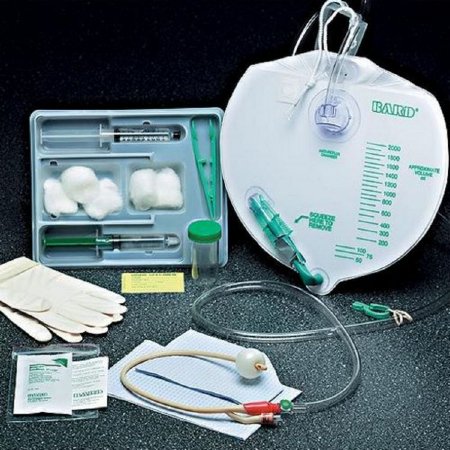 Bard Indwelling Catheter Tray Advance Foley / Coude Tip 16 Fr. 5 cc Balloon Latex - Case of 10 - 304916-CS