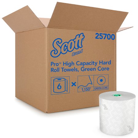 Kimberly Clark Paper Towel Scott® MOD Green High Capacity Hardwound Roll 7-1/2 Inch X 1150 Foot - Case of 6 - 25700-CS