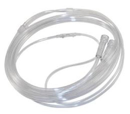 Sun Med Demand Nasal Cannula Dual Port Delivery Comfort Soft Plus® Adult Curved Prong / NonFlared Tip - Case of 25 - 0507-CS