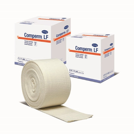 Hartmann Elastic Tubular Support Bandage Comperm® LF 7 Inch X 11 Yard Pull On Natural NonSterile Size J Standard Compression - Box of 1 - 83080000-BX