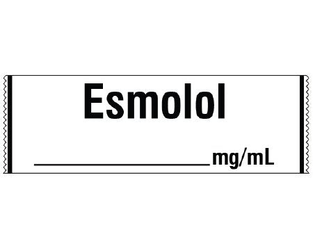 Shamrock Scientific Drug Label Shamrock Anesthesia Label Esmolol___mg/mL White 1/2 X 1 Inch - Each - SA-3230-EA