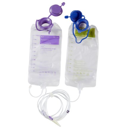 Cardinal Enteral Feeding Pump Flush Bag Set Kangaroo™ ePump™ 1000 mL DEHP-Free PVC NonSterile - Case of 30 - 773662-CS