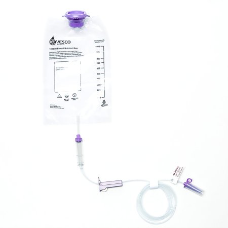 Vesco Medical Gravity Feeding Bag Set 1000 mL - Case of 30 - VED-032-CS