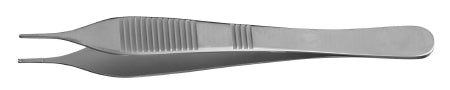 McKesson Tissue Forceps McKesson Argent™ Adson 4-3/4 Inch Length Surgical Grade Stainless Steel NonSterile NonLocking Thumb Handle Straight 1 X 2 Teeth - Each - 43-1-774-EA
