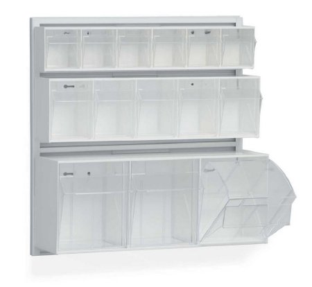 Market Lab Inc Tilt Front Bin Clear Plastic 7-3/4 X 9-1/2 X 23-1/2 Inch - Each - 10383-EA