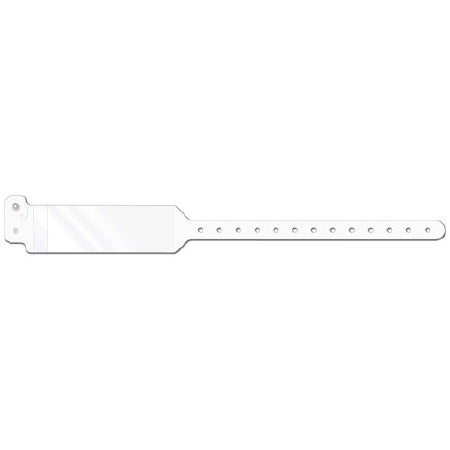 Precision Dynamics Identification Wristband with Shield Conf-ID-ent™ Write On Band Permanent Snap Without Legend - Case of 500 - WBSHDA-9-CS